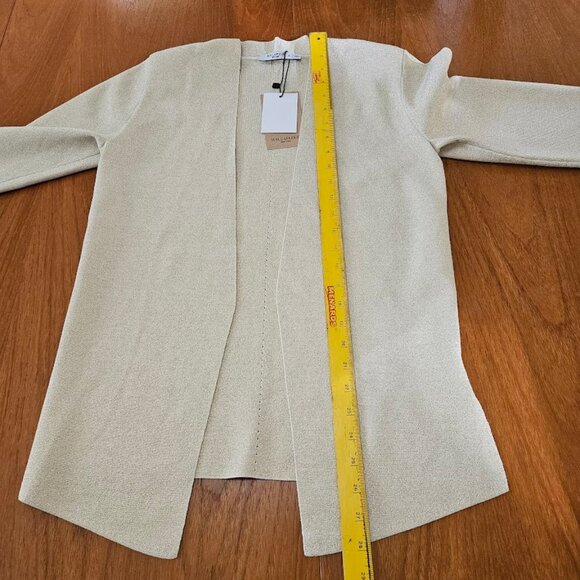 NWT M.M. Lafluer The Woolf Jardigan Knit 3.0 Ivory Champagne Metallic XL - Picture 15 of 15